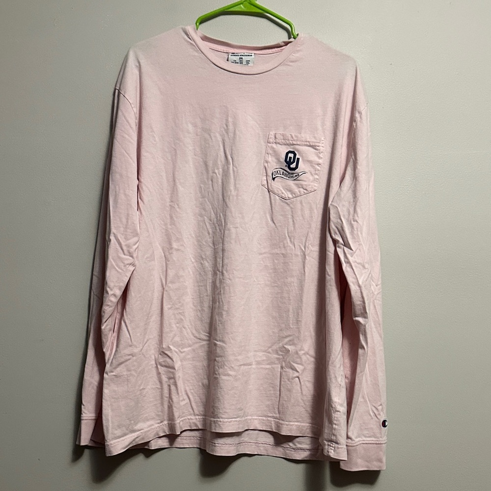 Champion Oklahoma Sooners OU Light Pink Long Sleeve Tee 2XL